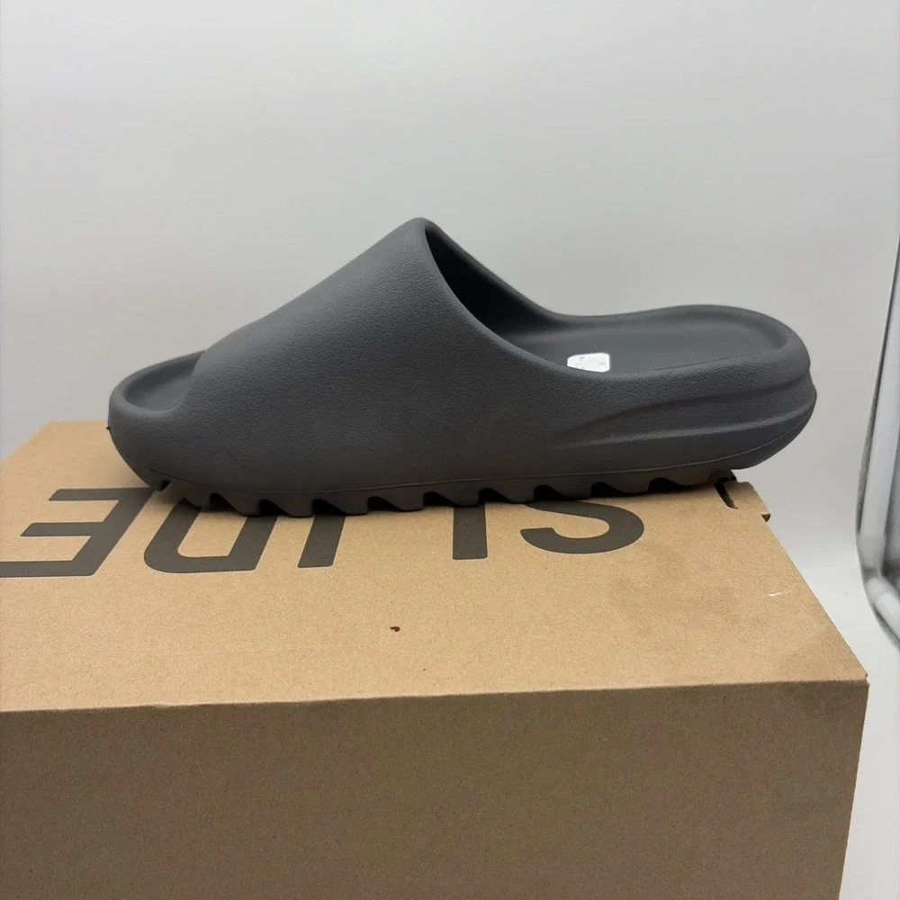 adidas Yeezy Slide Slate Grey ID2350 Mens Size 11 Gray Slip On Sneaker